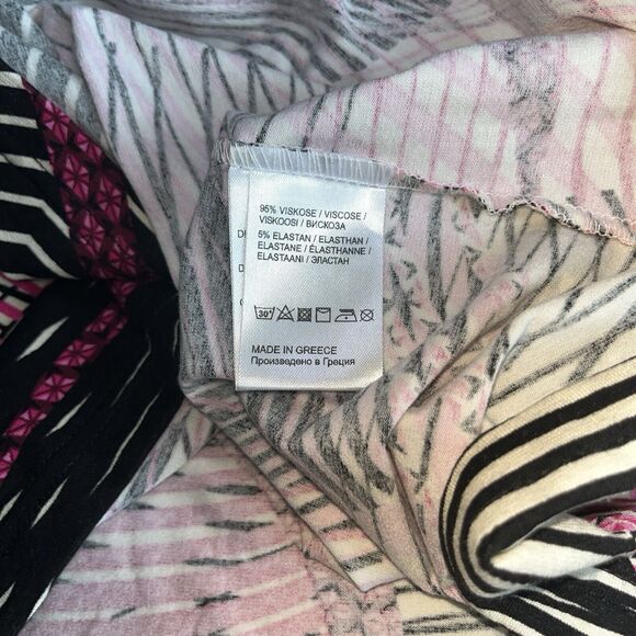 Sunday Artsy Geometric Asymmetrical Striped Top Long Sleeve Shirt Size Large ? - Picture 9 of 13